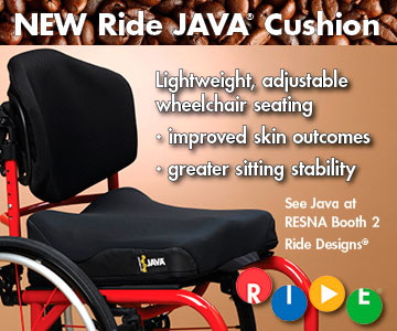 Advertising for the new Ride Java Cushion, which is lightweight and adjustable Advertising for the new Ride Java Cushion, which is lightweight and adjustable